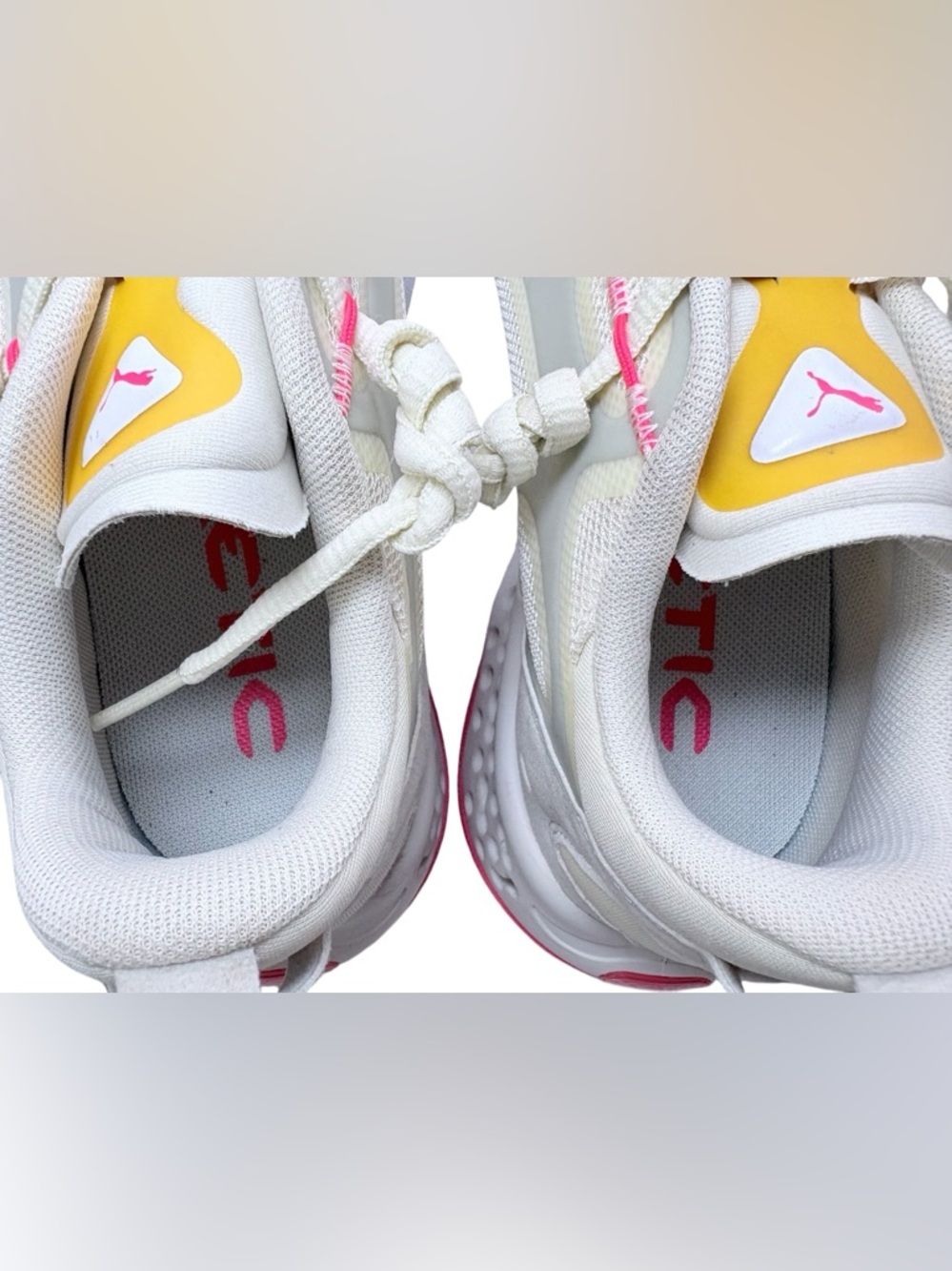 Puma Xetic Women’s Cream and Pink Active Sneakers Sz 6 US - Picture 8 of 15